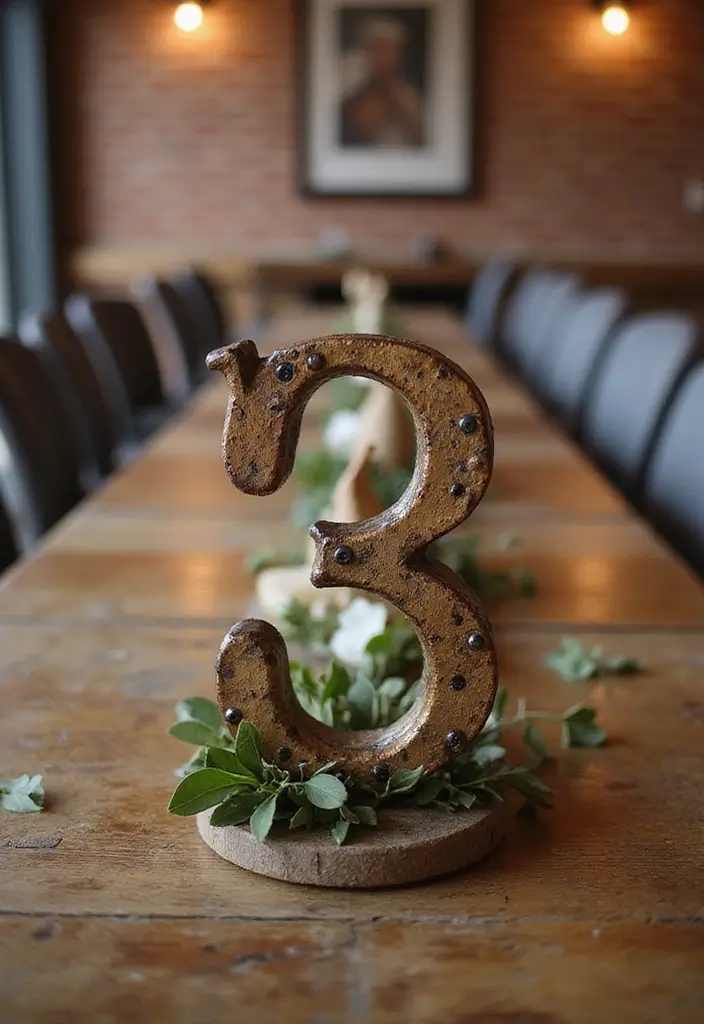 25 Brick Wedding Venue Decor Ideas With Industrial Chic Style 26 25 Brick Wedding Venue Decor Ideas With Industrial Chic Style - 10. Unique Table Numbers