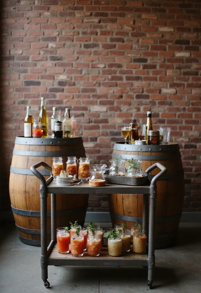 25 Brick Wedding Venue Decor Ideas With Industrial Chic Style 55 25 Brick Wedding Venue Decor Ideas With Industrial Chic Style - 15. Industrial Cocktail Hour