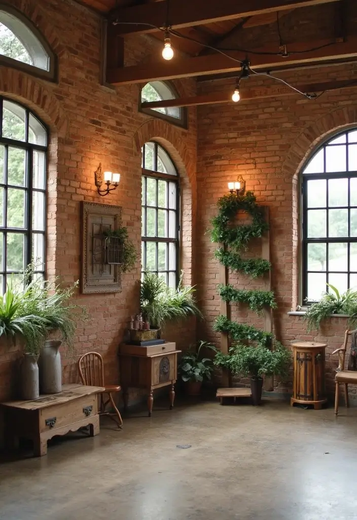 25 Brick Wedding Venue Decor Ideas With Industrial Chic Style 73 25 Brick Wedding Venue Decor Ideas With Industrial Chic Style - 19. Upcycled Decor