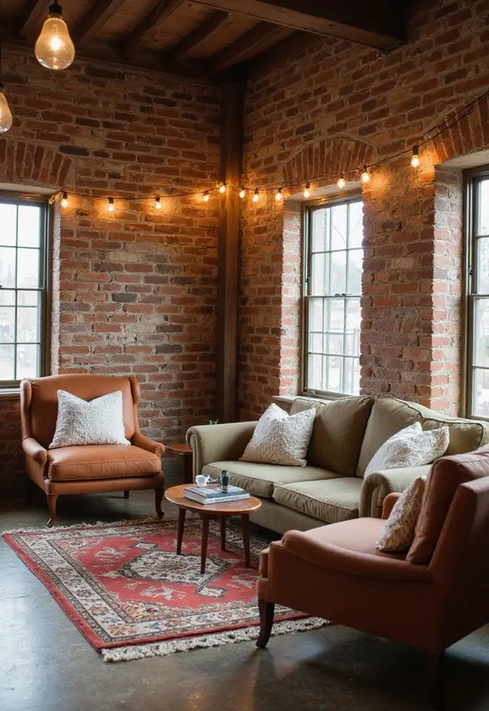 25 Brick Wedding Venue Decor Ideas With Industrial Chic Style 11 25 Brick Wedding Venue Decor Ideas With Industrial Chic Style - 5. Vintage-Inspired Furniture