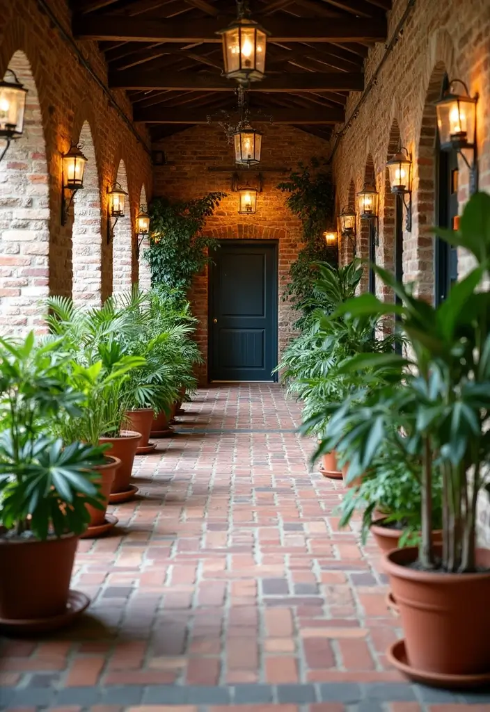 25 Brick Wedding Venue Decor Ideas With Industrial Chic Style 12 25 Brick Wedding Venue Decor Ideas With Industrial Chic Style - 6. Potted Plants and Greenery