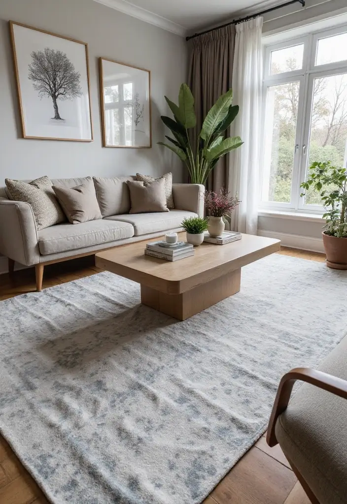 25 Gray Marble Living Room Decor Ideas For Modern Spaces - 8. Gray Marble Rugs