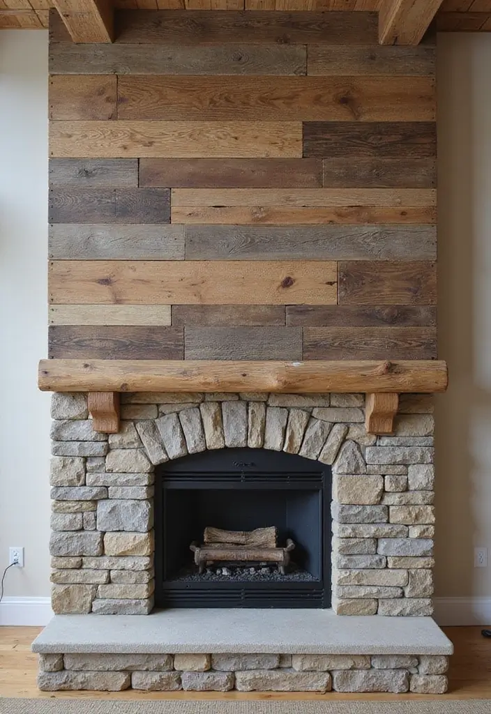 25 Home Decor Ideas For Living Rooms In Dream Houses With Stone Fireplaces - 11. Textured Wall Treatments