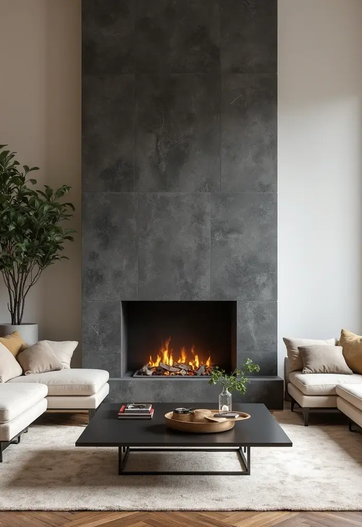 25 Home Decor Ideas For Living Rooms In Dream Houses With Stone Fireplaces - 21. Inverted Color Schemes