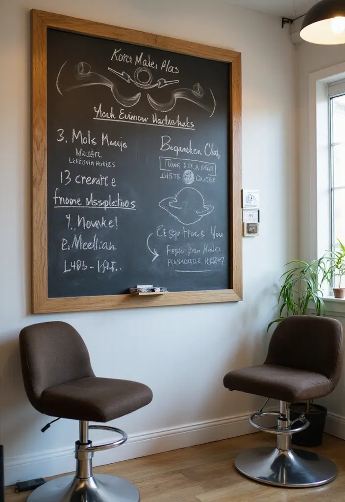 25 Industrial Hair Salon Decor Ideas With Edgy Appeal - 21. Interactive Wall Elements