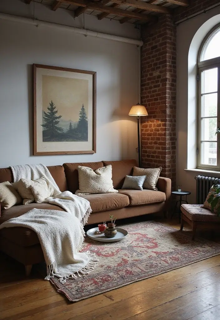 25 Industrial Living Room Decor Ideas For Loft Aesthetic Homes 20 25 Industrial Living Room Decor Ideas For Loft Aesthetic Homes - 12. Layered Textiles