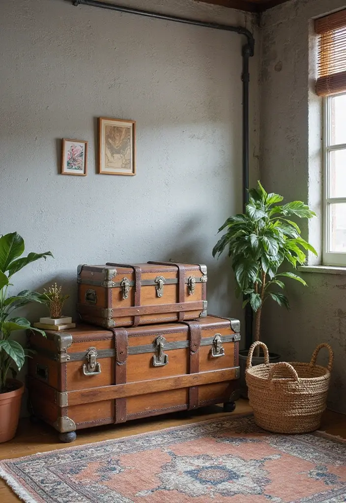 25 Industrial Living Room Decor Ideas For Loft Aesthetic Homes 34 25 Industrial Living Room Decor Ideas For Loft Aesthetic Homes - 20. Creative Storage Solutions