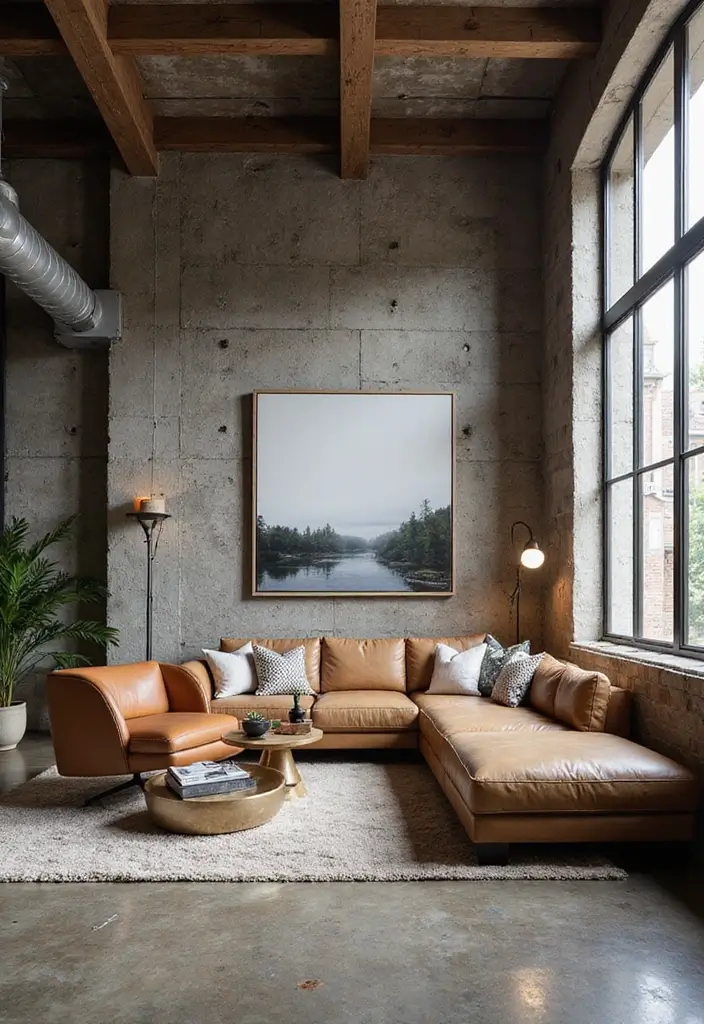 25 Industrial Living Room Decor Ideas For Loft Aesthetic Homes 44 25 Industrial Living Room Decor Ideas For Loft Aesthetic Homes - 24. Bold Architectural Features