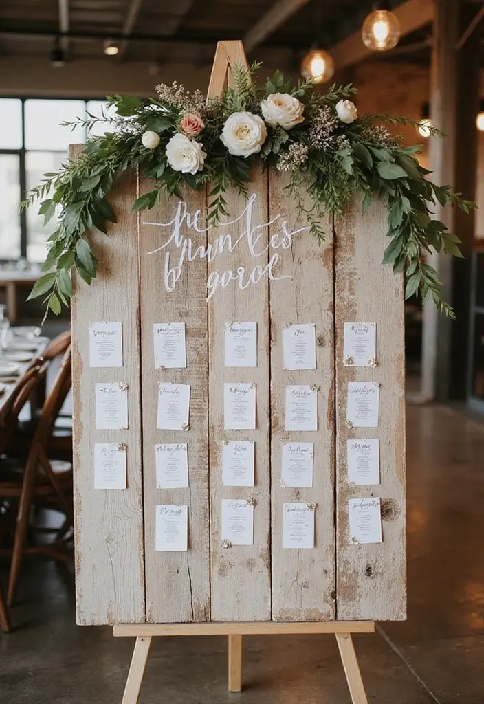 25 Modern Industrial Wedding Decor Ideas For Stylish Ceremonies - 13. Artistic Seating Charts