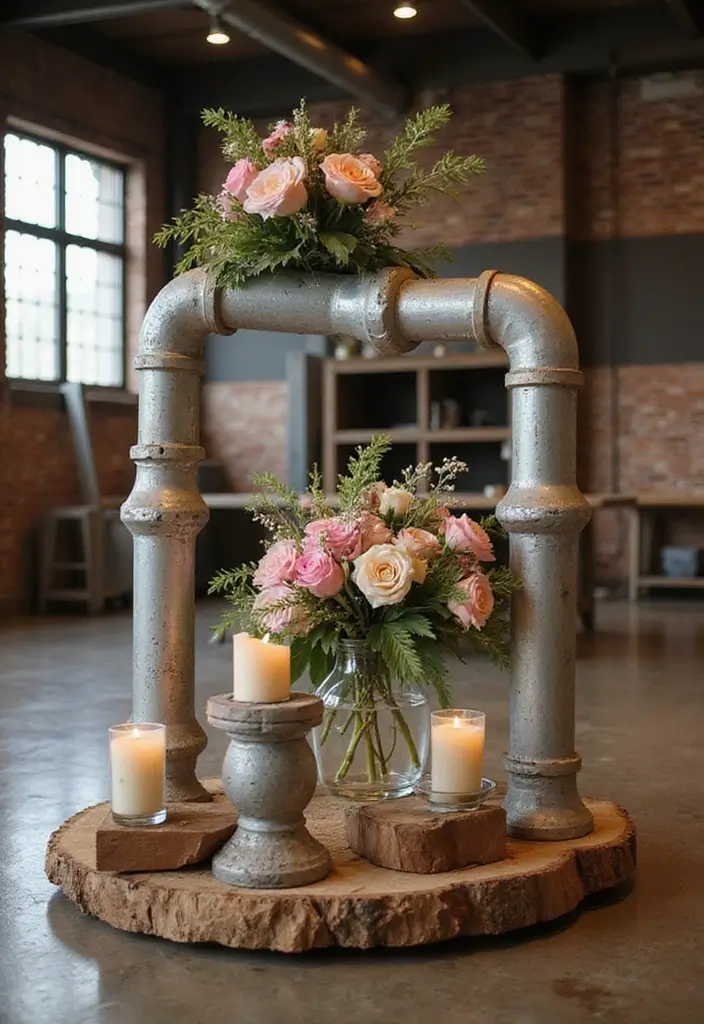 25 Modern Industrial Wedding Decor Ideas For Stylish Ceremonies - 4. Industrial Pipe Decor