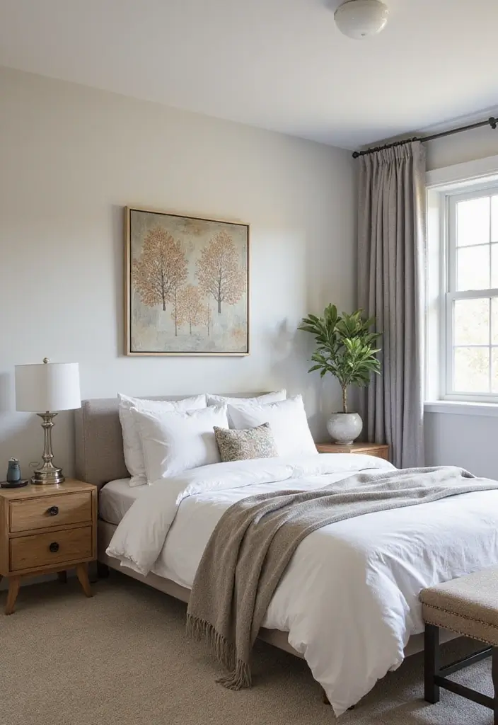 25 Pottery Barn Inspired Master Bedroom Decor Ideas 53 25 Pottery Barn Inspired Master Bedroom Decor Ideas - 11. Statement Wall Art