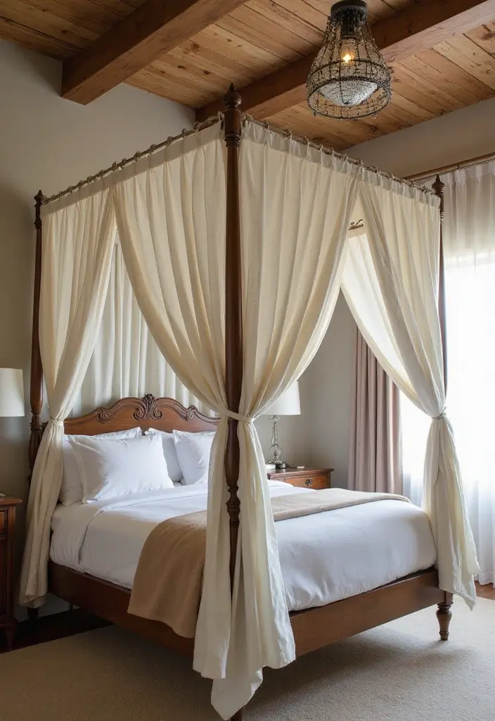 25 Pottery Barn Inspired Master Bedroom Decor Ideas 58 25 Pottery Barn Inspired Master Bedroom Decor Ideas - 14. Cozy Canopy Beds