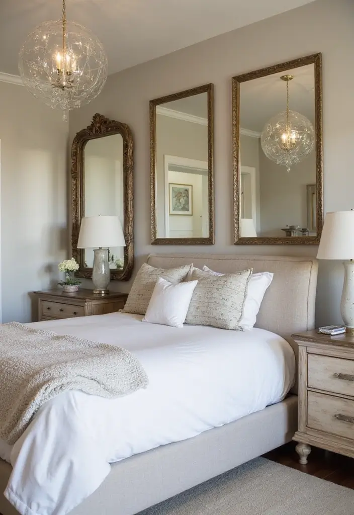 25 Pottery Barn Inspired Master Bedroom Decor Ideas 72 25 Pottery Barn Inspired Master Bedroom Decor Ideas - 20. Elegant Mirrors
