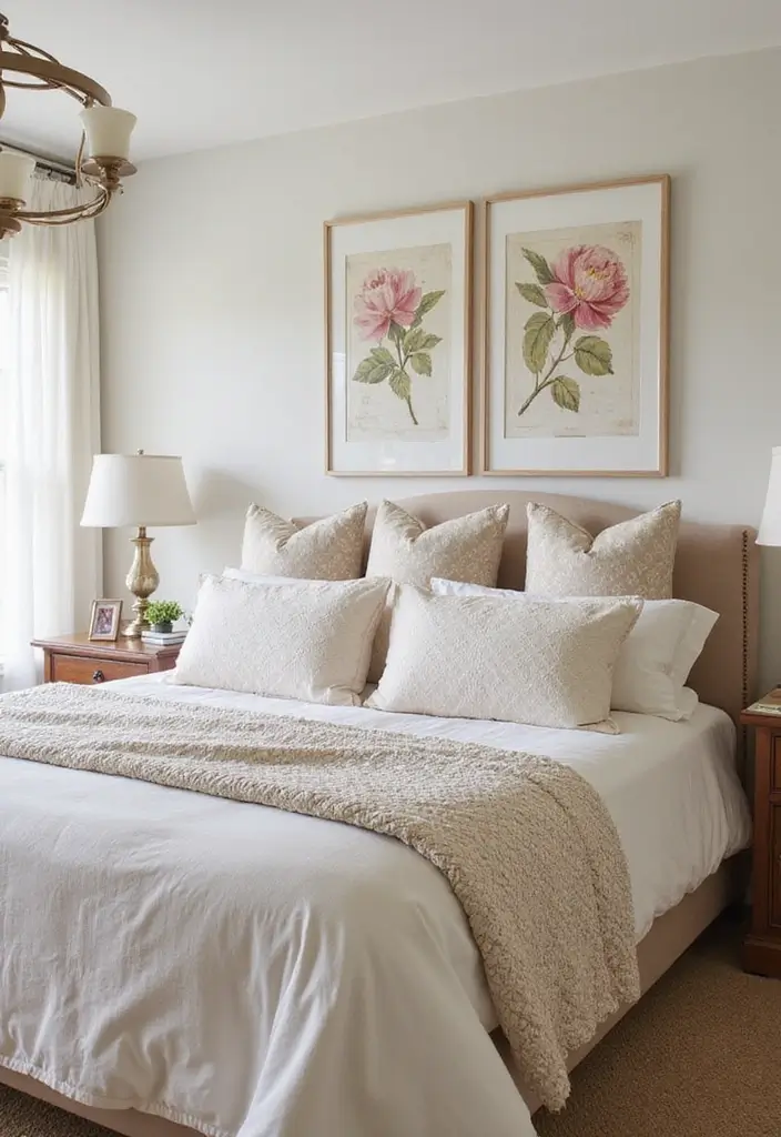25 Pottery Barn Inspired Master Bedroom Decor Ideas 81 25 Pottery Barn Inspired Master Bedroom Decor Ideas - 23. Soft Floral Accents