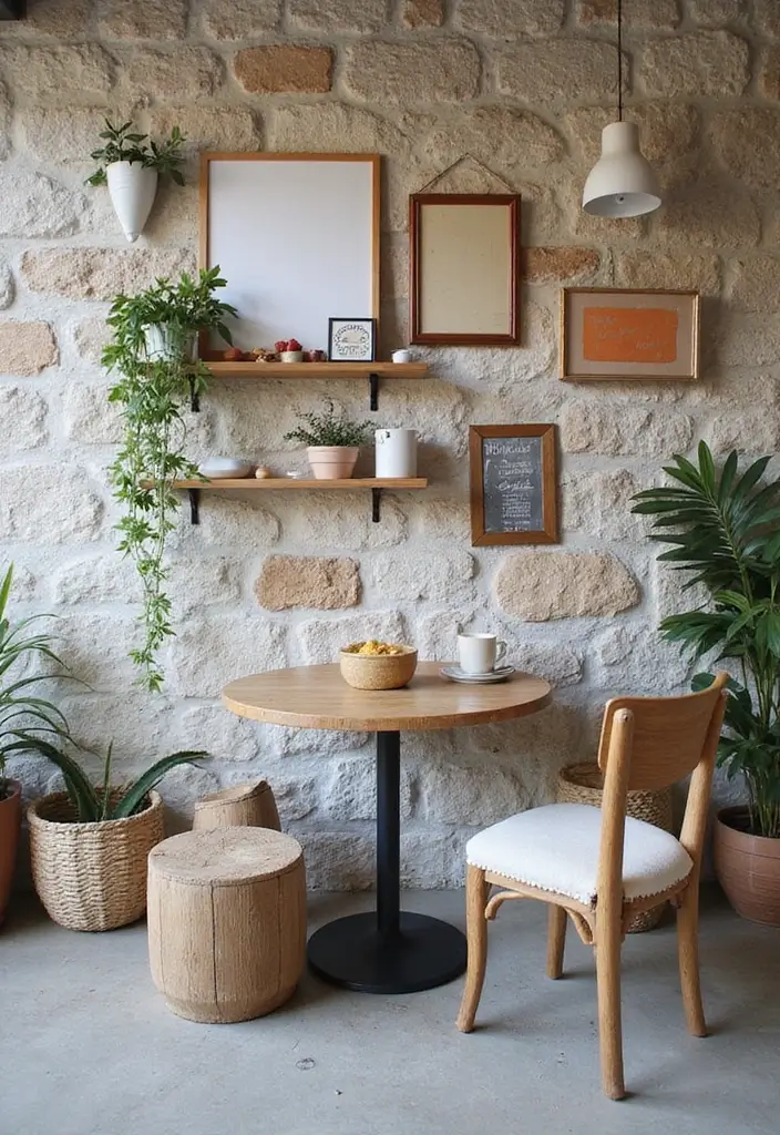 25 Stone Wall Decor Ideas To Add Texture And Warmth 86 25 Stone Wall Decor Ideas To Add Texture And Warmth - 24. Stone Wall with DIY Decor