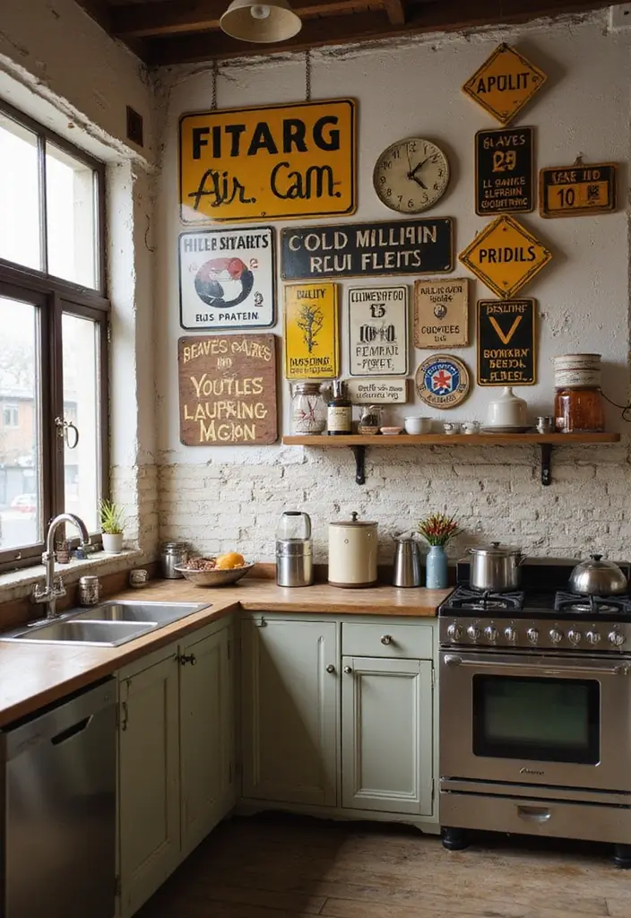 25 Wall Art Ideas For Industrial Decor Lovers 33 25 Wall Art Ideas For Industrial Decor Lovers - 13. Industrial Route Signs