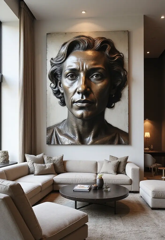 25 Wall Art Ideas For Industrial Decor Lovers 39 25 Wall Art Ideas For Industrial Decor Lovers - 15. Large Statement Portraits