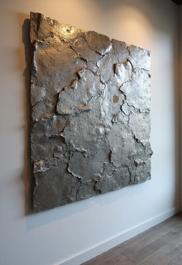 25 Wall Art Ideas For Industrial Decor Lovers 54 25 Wall Art Ideas For Industrial Decor Lovers - 22. Layered Metal Artwork