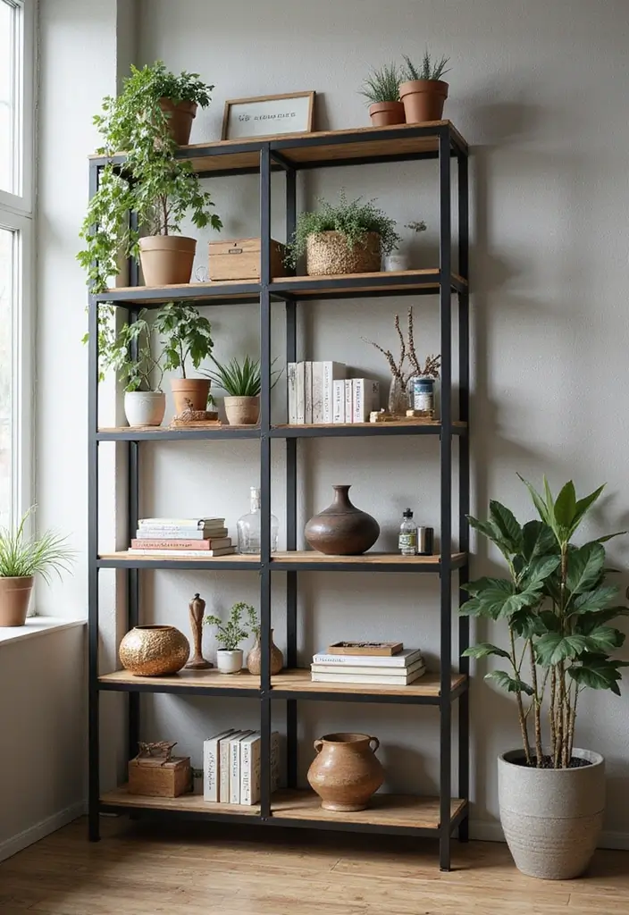 25 Wall Art Ideas For Industrial Decor Lovers 56 25 Wall Art Ideas For Industrial Decor Lovers - 24. Functional Art: Shelving Units