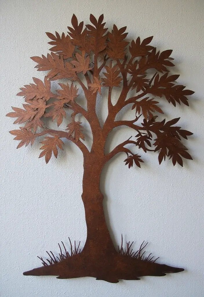 25 Wall Art Ideas For Industrial Decor Lovers 16 25 Wall Art Ideas For Industrial Decor Lovers - 8. Nature-Inspired Metal Art