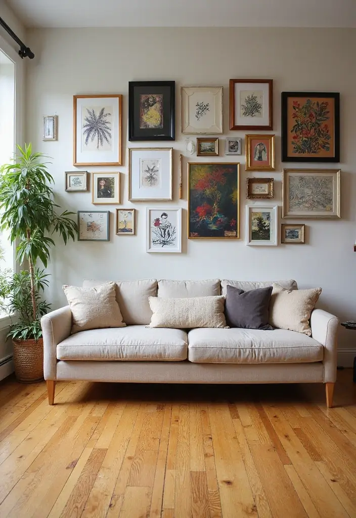 26 Bamboo Flooring Living Room Decor Ideas For Natural Warmth 33 26 Bamboo Flooring Living Room Decor Ideas For Natural Warmth - 15. Personalized Gallery Wall