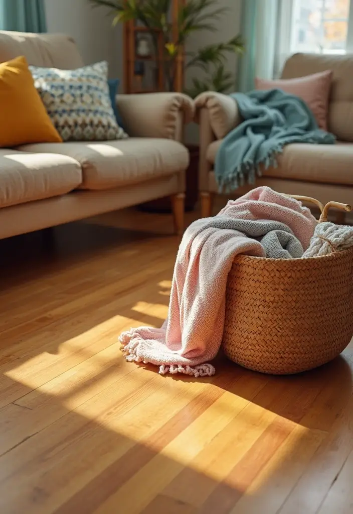 26 Bamboo Flooring Living Room Decor Ideas For Natural Warmth 39 26 Bamboo Flooring Living Room Decor Ideas For Natural Warmth - 19. Layering with Throws