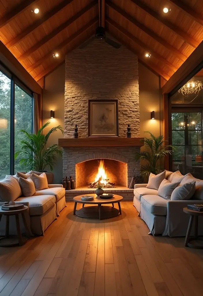 26 Bamboo Flooring Living Room Decor Ideas For Natural Warmth 40 26 Bamboo Flooring Living Room Decor Ideas For Natural Warmth - 20. Cozy Fireplace Area