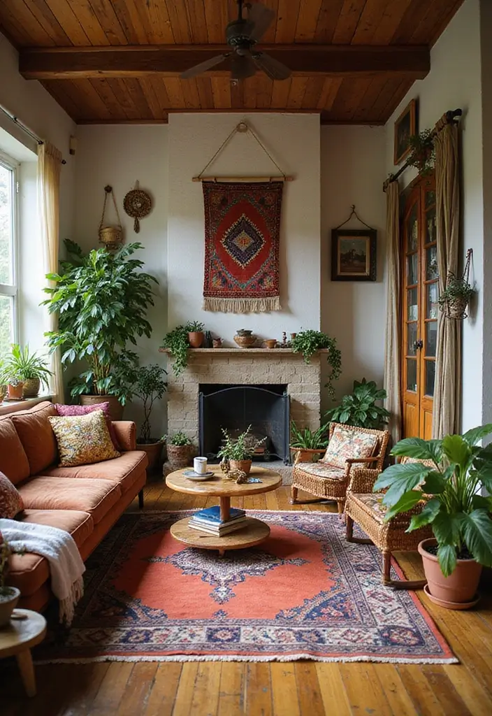 26 Bamboo Flooring Living Room Decor Ideas For Natural Warmth 4 26 Bamboo Flooring Living Room Decor Ideas For Natural Warmth - 4. Bohemian Vibes