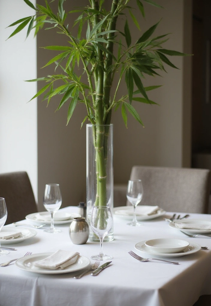 26 Bamboo Plant Decor Ideas To Bring Nature Indoors - 1. Minimalist Bamboo Centerpiece