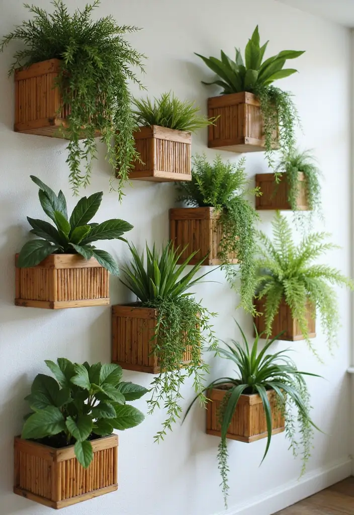 26 Bamboo Plant Decor Ideas To Bring Nature Indoors - 12. Bamboo Wall Planters