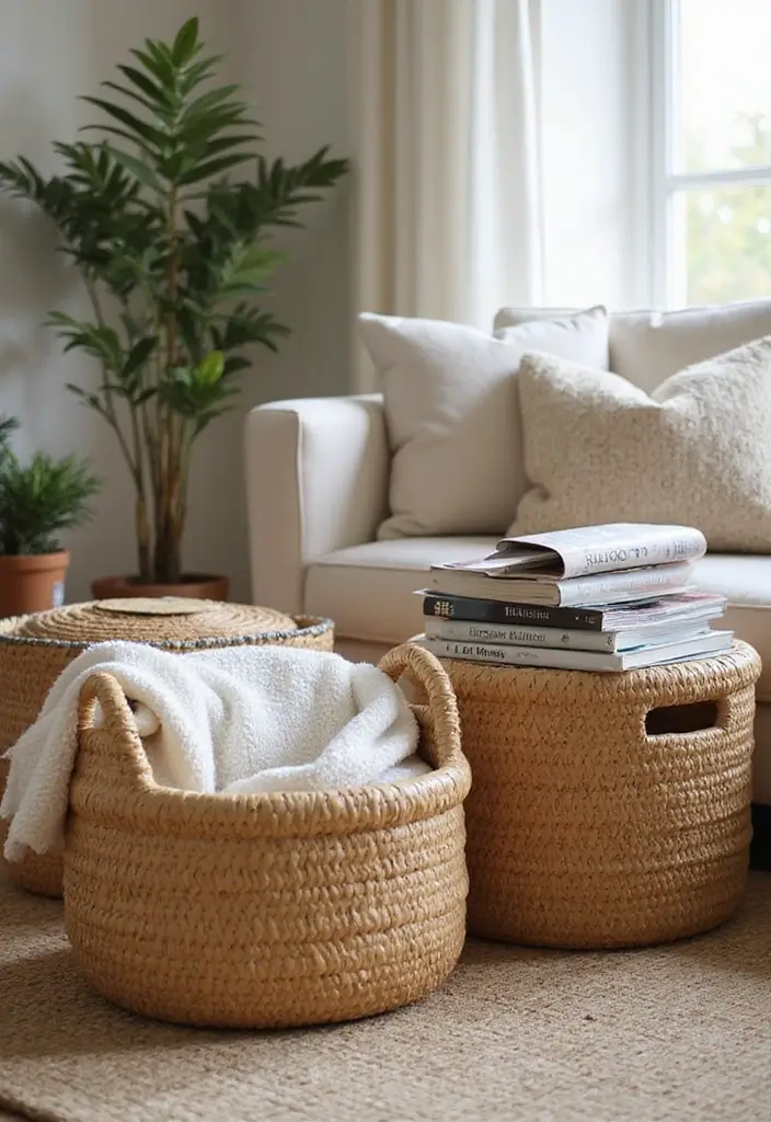 26 Bamboo Plant Decor Ideas To Bring Nature Indoors - 25. Bamboo Storage Baskets