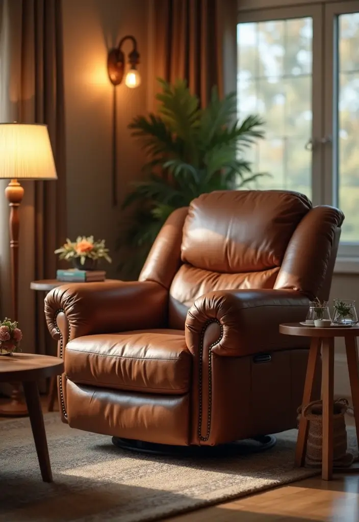 26 Brown Leather Recliner Living Room Decor Ideas You’ll Love 31 26 Brown Leather Recliner Living Room Decor Ideas You’ll Love - 11. Soft Lighting Accents