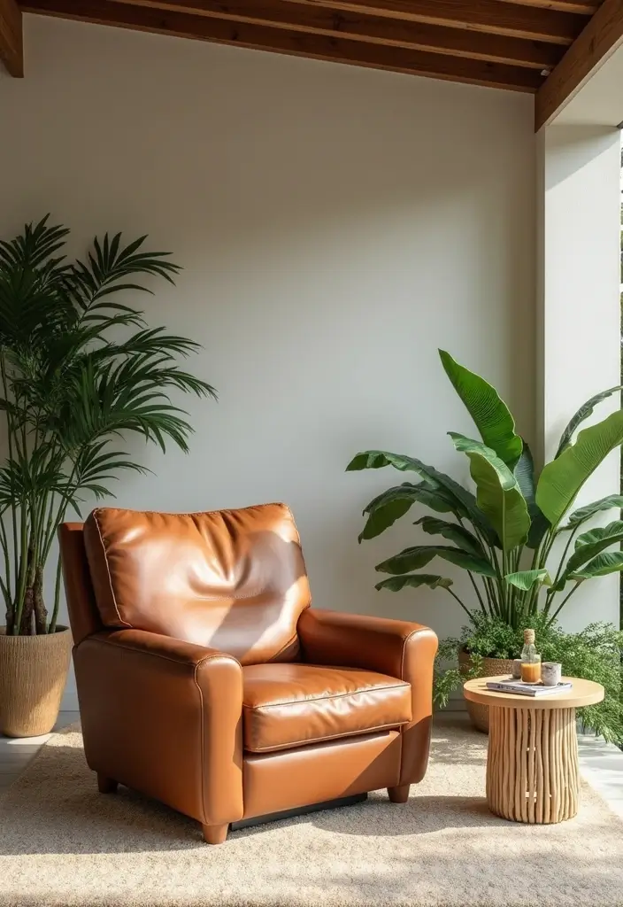 26 Brown Leather Recliner Living Room Decor Ideas You’ll Love 55 26 Brown Leather Recliner Living Room Decor Ideas You’ll Love - 21. Outdoor Influence