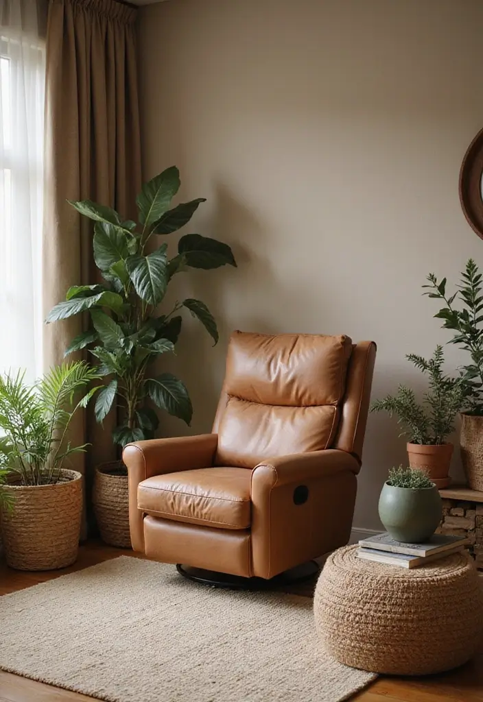 26 Brown Leather Recliner Living Room Decor Ideas You’ll Love 4 26 Brown Leather Recliner Living Room Decor Ideas You’ll Love - 4. Earthy Color Palette