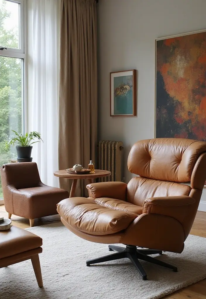 26 Brown Leather Recliner Living Room Decor Ideas You’ll Love 29 26 Brown Leather Recliner Living Room Decor Ideas You’ll Love - 9. Contemporary Edge