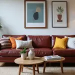 26 Burgundy Leather Couch Living Room Decor Ideas To Copy