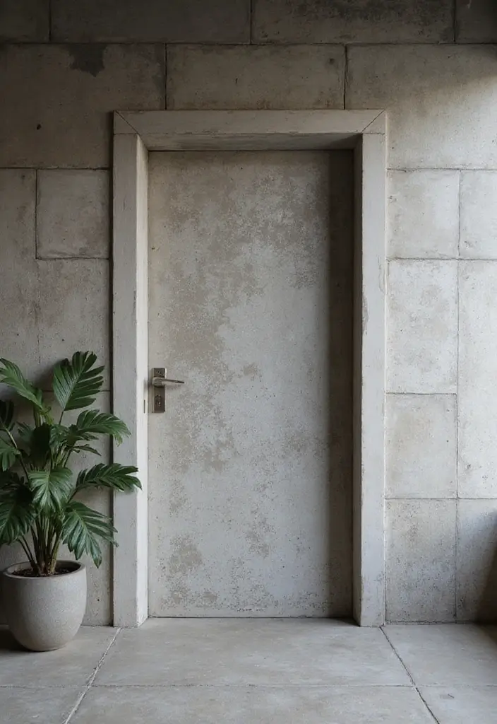 26 Concrete Wall Decor Ideas For Modern Industrial Homes 20 26 Concrete Wall Decor Ideas For Modern Industrial Homes - 10. Concrete Paneling for Doors