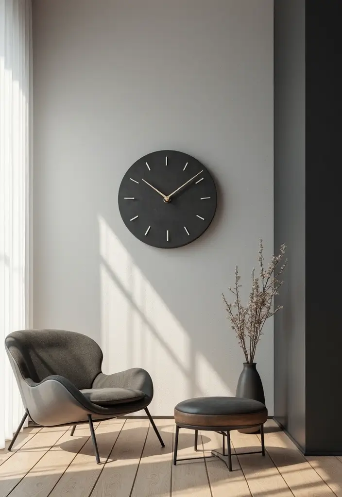 26 Concrete Wall Decor Ideas For Modern Industrial Homes 13 26 Concrete Wall Decor Ideas For Modern Industrial Homes - 7. Concrete Wall Clock