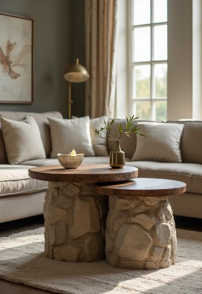 26 DIY Stone Craft Ideas For Rustic Home Decor Lovers 36 26 DIY Stone Craft Ideas For Rustic Home Decor Lovers - 12. Stone Nesting Tables