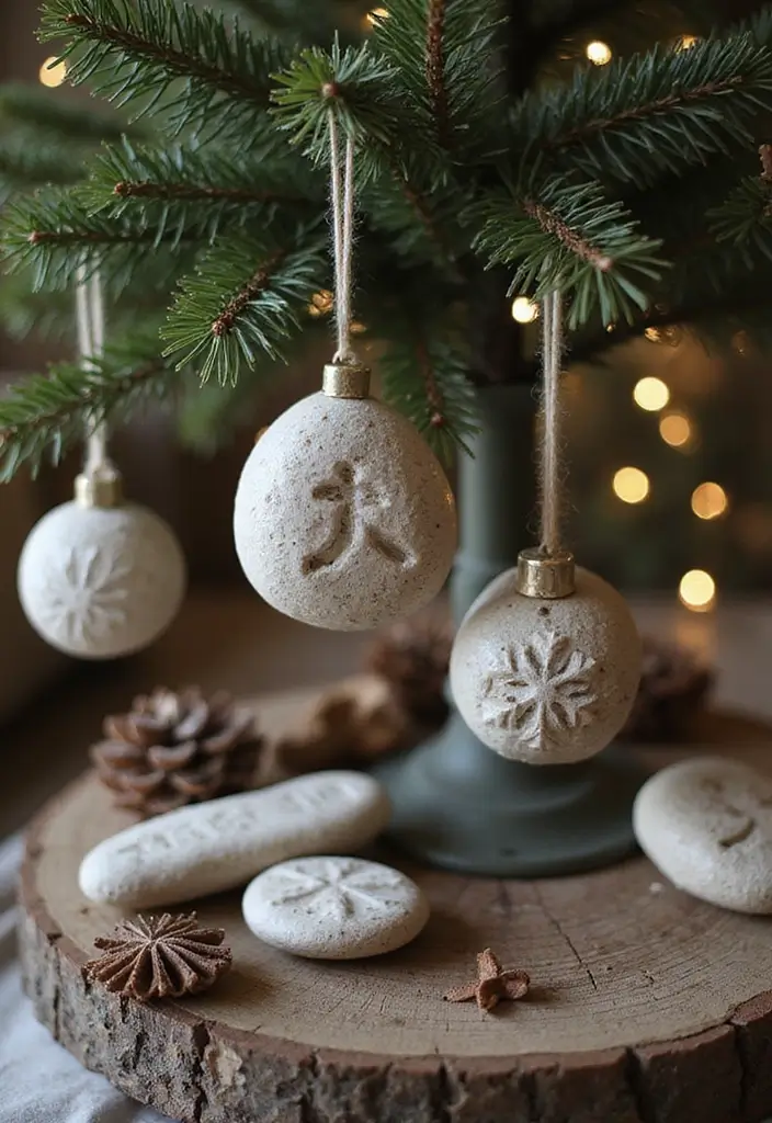 26 DIY Stone Craft Ideas For Rustic Home Decor Lovers 72 26 DIY Stone Craft Ideas For Rustic Home Decor Lovers - 26. Stone Christmas Ornaments