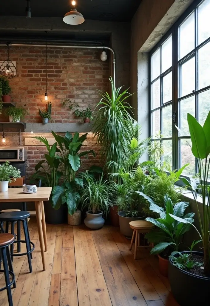 26 Industrial Apartment Decor Ideas For Small Urban Homes 28 26 Industrial Apartment Decor Ideas For Small Urban Homes - 10. Greenery and Plants