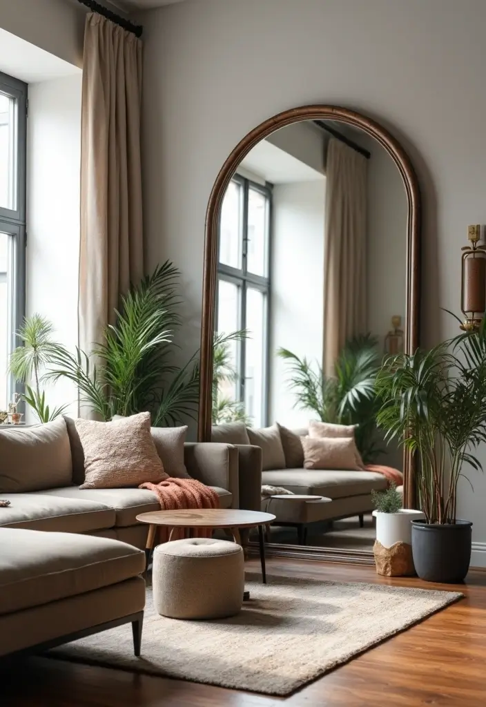 26 Industrial Apartment Decor Ideas For Small Urban Homes 20 26 Industrial Apartment Decor Ideas For Small Urban Homes - 8. Large Mirrors