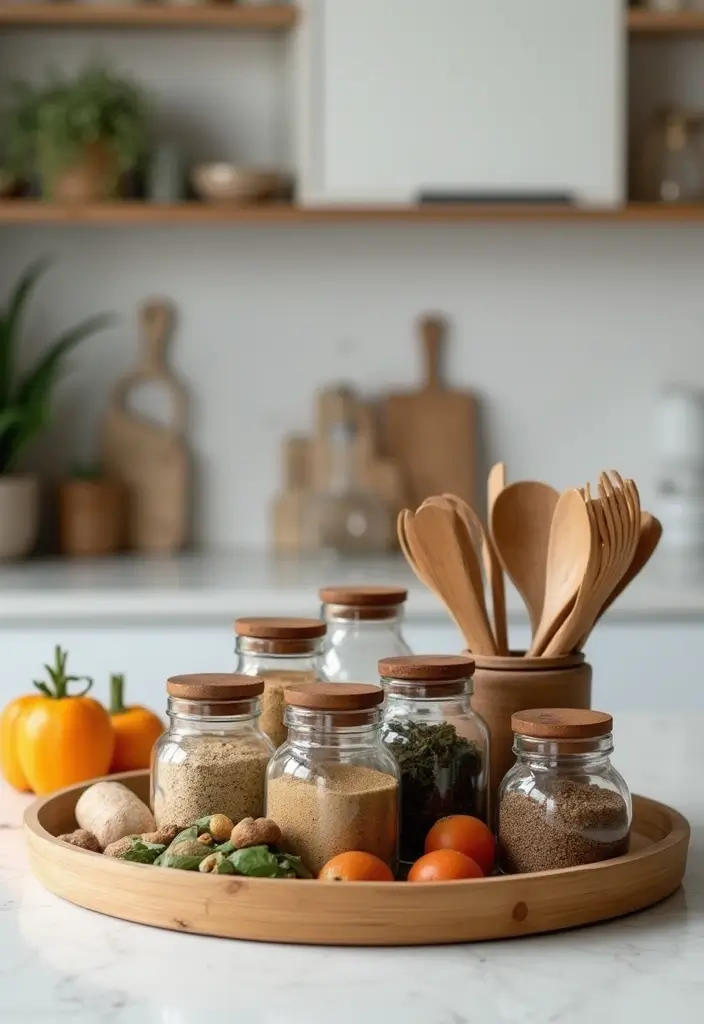 26 Vintage Bamboo Tray Decor Ideas For Classic Homes - 12. Vintage Bamboo Tray for Spice Collection