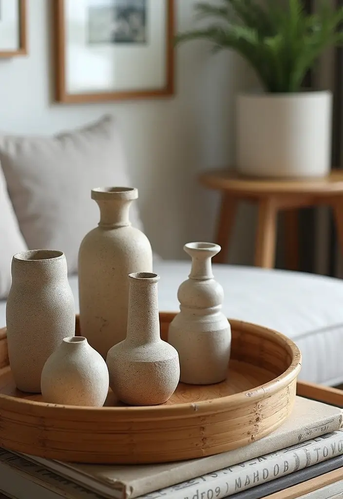 26 Vintage Bamboo Tray Decor Ideas For Classic Homes - 13. Make a Statement with Art