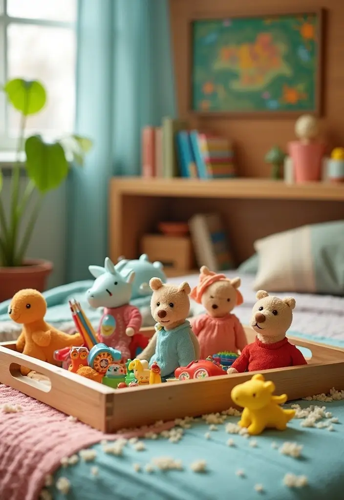 26 Vintage Bamboo Tray Decor Ideas For Classic Homes - 14. Vintage Bamboo Trays in Kids’ Spaces