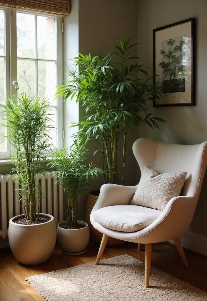 27 Bamboo Plant Indoor Decor Ideas For Fresh Energy 1 27 Bamboo Plant Indoor Decor Ideas For Fresh Energy - 1. Bamboo Corner Oasis