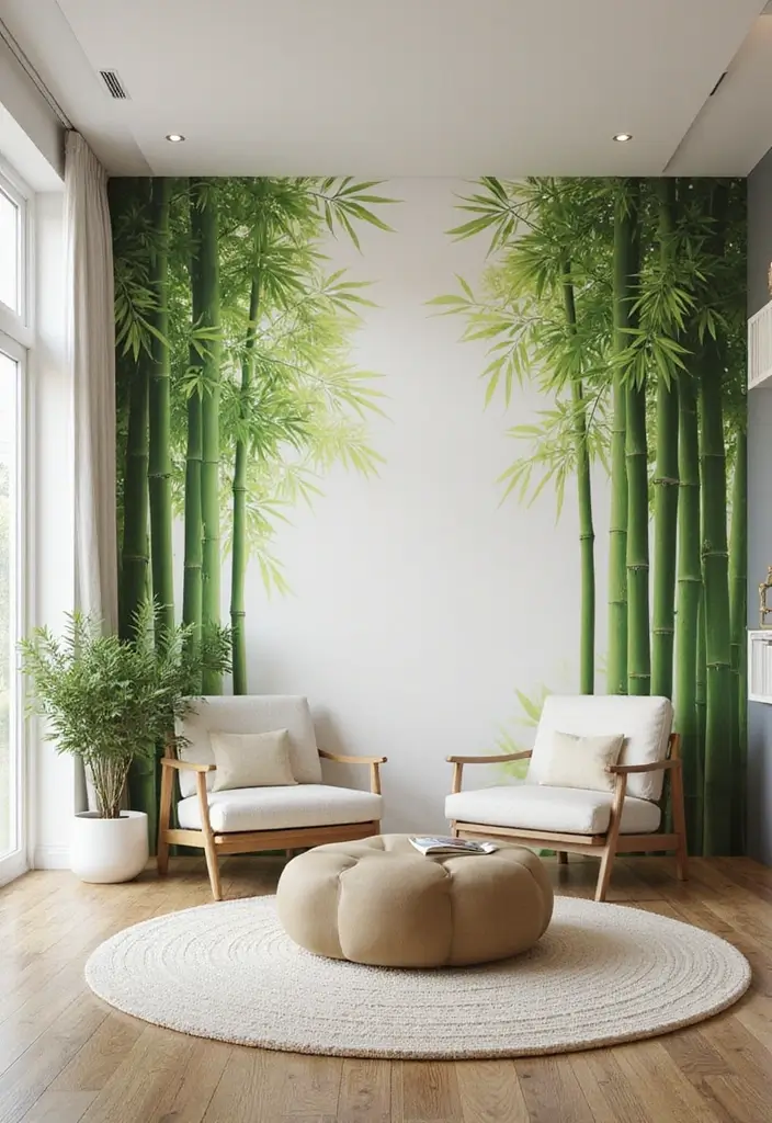27 Bamboo Plant Indoor Decor Ideas For Fresh Energy 22 27 Bamboo Plant Indoor Decor Ideas For Fresh Energy - 10. Bamboo Inspired Wall Murals
