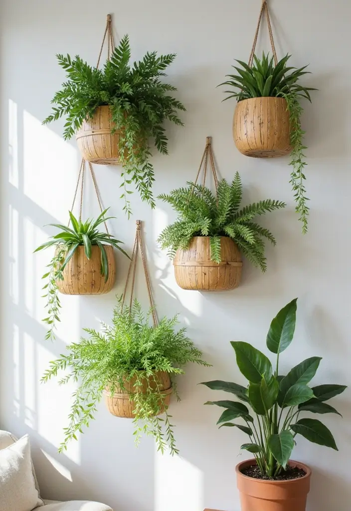 27 Bamboo Wall Decor Ideas For Calming Interiors - 12. Bamboo Wall Planters
