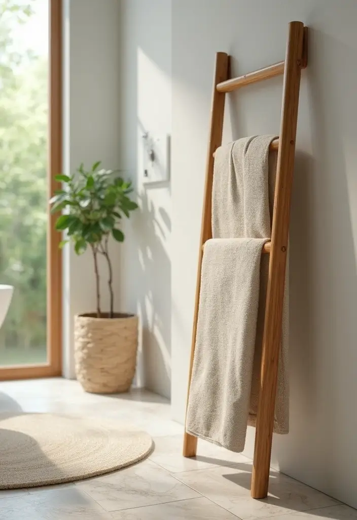 27 Bamboo Wall Decor Ideas For Calming Interiors - 26. Bamboo Towel Racks