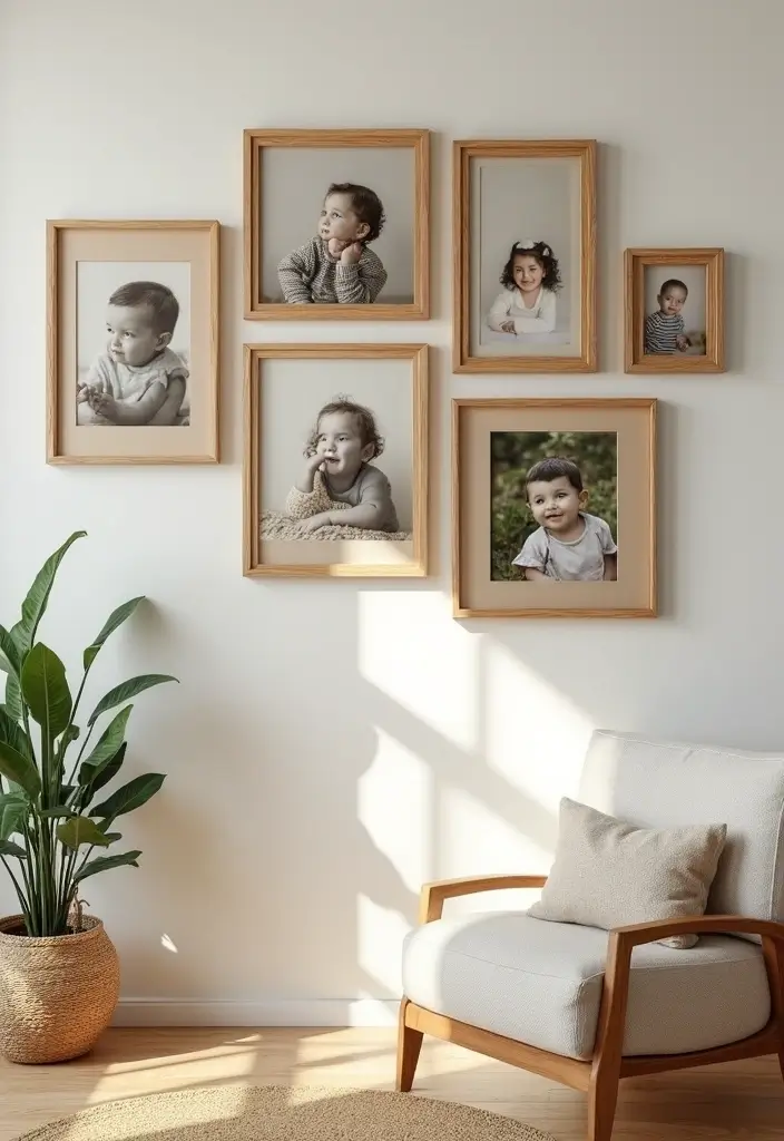27 Bamboo Wall Decor Ideas For Calming Interiors - 5. Bamboo Frames for Photos